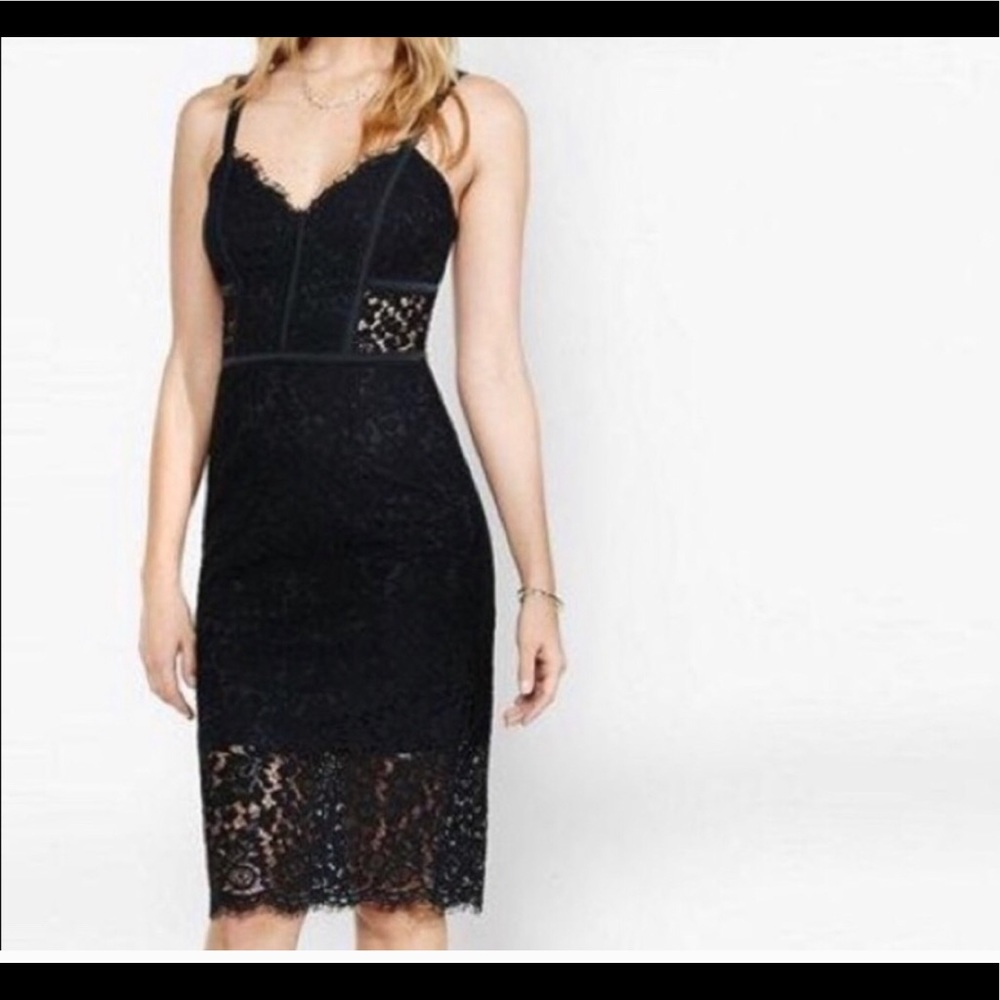 Express Lace Midi Dress